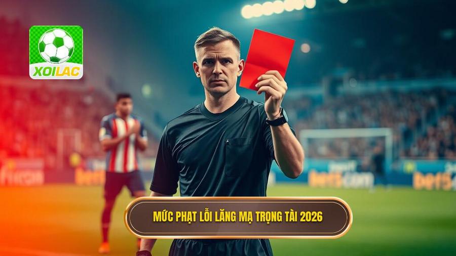 2. Mức phạt lỗi lăng mạ trọng tài 2026